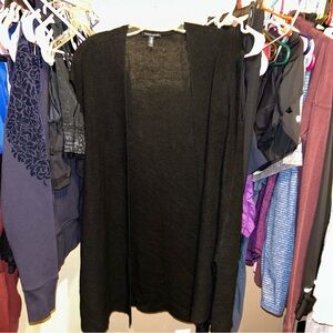 Eileen fisher organic linen cardigan vest